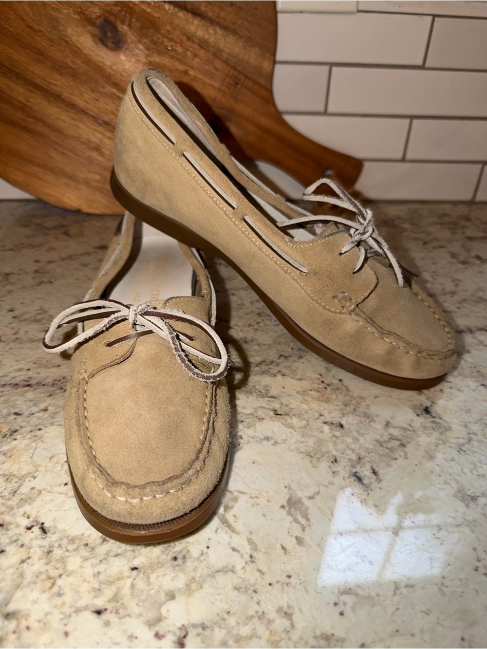 Antica Cuoieria $190 Italy Nubuck Suede Boat Shoe Loafer Womens EU 39 US 9
